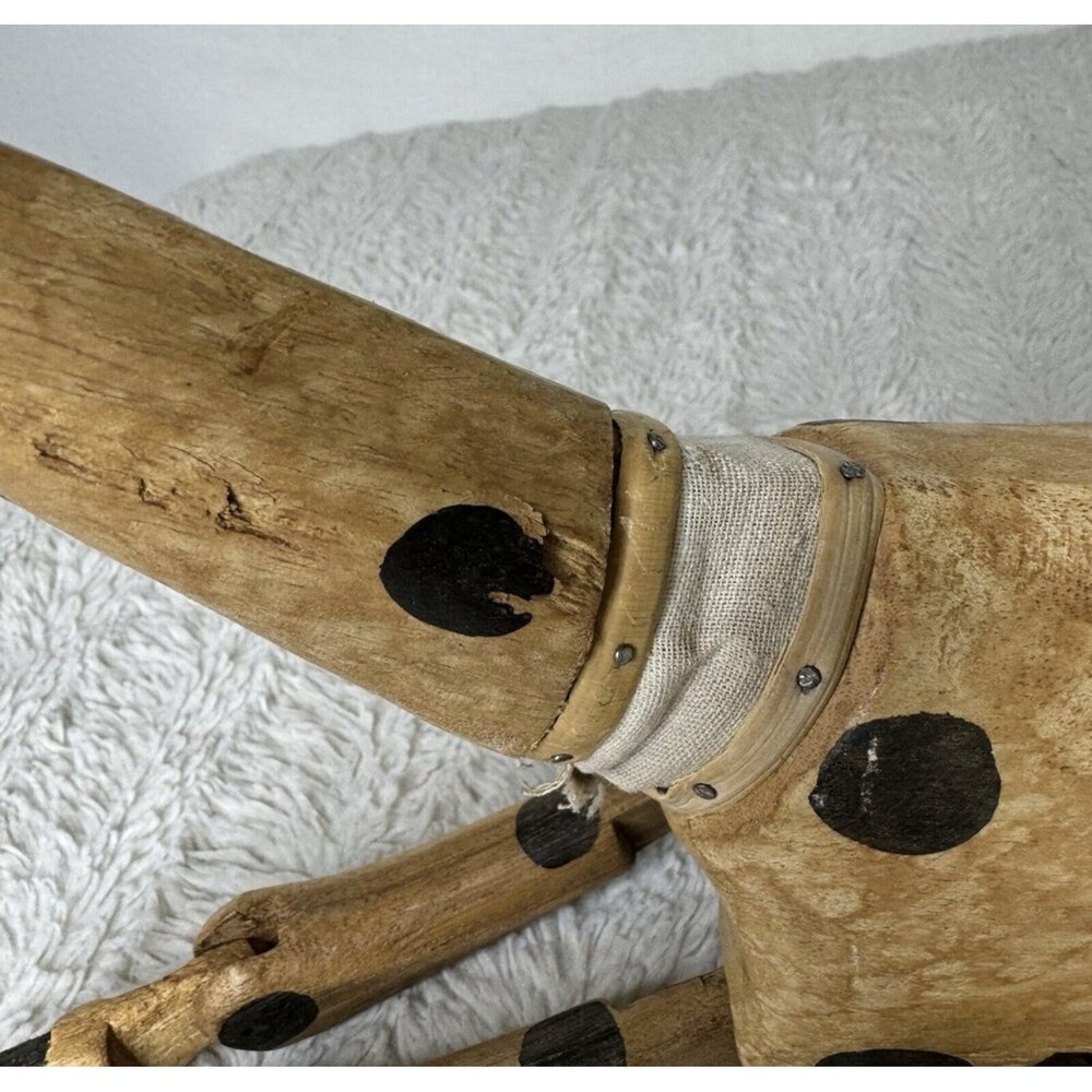 Vintage Wooden Folk Art‎ Giraffe Swinging Shelf Sitter Legs Moving Neck Figure - Picture 5 of 16